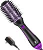 Kinga Hair Dryer Brush Blow Dryer Brush in One Professional 5 in 1 One Step Hot Air Brush Hoot Tools Blowout Brush Hair Dryer and Volumizer 1 Pack (Pu