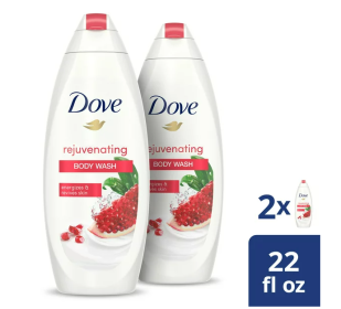 Dove Rejuvenating Body Wash Pomegranate and Hibiscus Tea 22 fl Oz. 2 Count