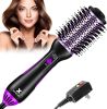 Kinga Hair Dryer Brush Blow Dryer Brush in One Professional 5 in 1 One Step Hot Air Brush Hoot Tools Blowout Brush Hair Dryer and Volumizer 1 Pack (Pu