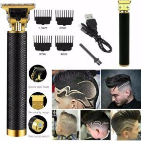 Professional Trimmer Hair Clippers Cutting Beard Cordless Barber Shaving Machine (Color: as picture)