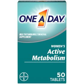 One A Day Women's Active Metabolism Multivitamin Tablets;  50 Count (Brand: One A Day)