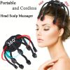 Cordless Electric Scalp Massager - 360 Degree Head Massage with 8 Frequency Contacts and 3 Modes - Relax and Stress Relief for Hair and Scalp